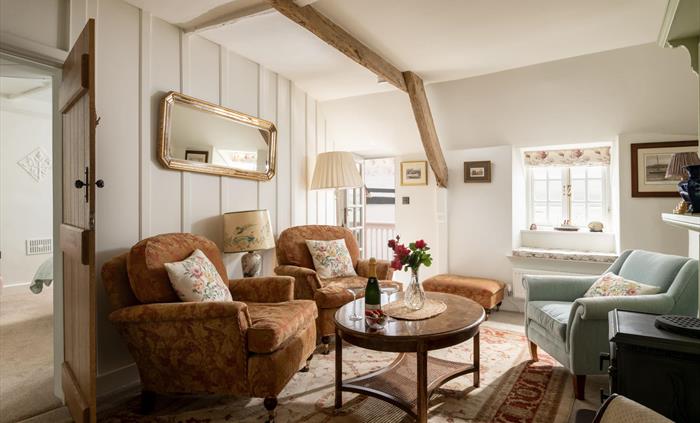 Upstairs sitting room and balcony